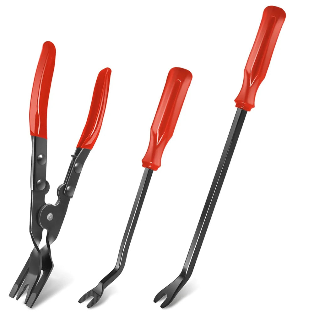 7Pcs Car Trim Removal Tool Kit Non-Scratch Plastic Pry Tool Fastener Clip Pliers for Auto Safe Interior Car Panel Detachment