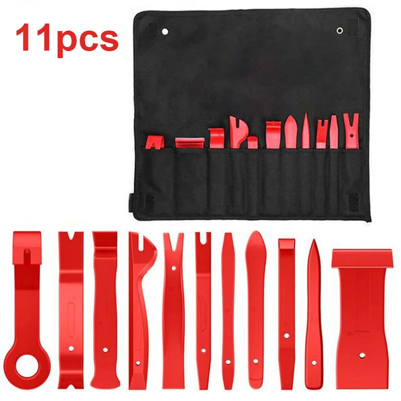 Car Trim Interior Plastic Disassembly Tools Kit Car Clip Pliers Fastener Remover Pry Tool Set Trim Removal have Tool Storage Bag