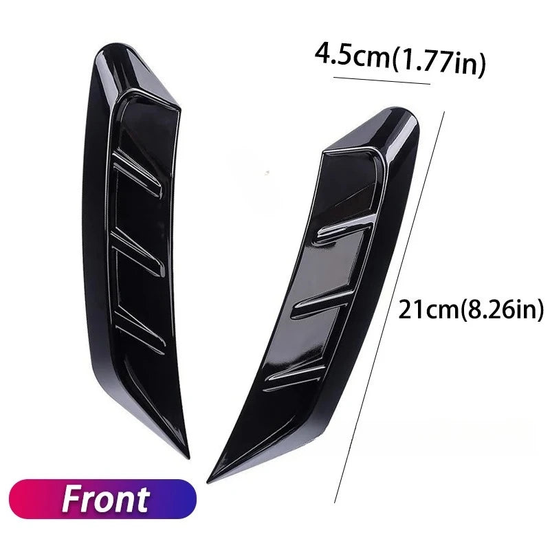 Front Rear Car Headlight Eyebrow Sticker Pair LED Light Trim