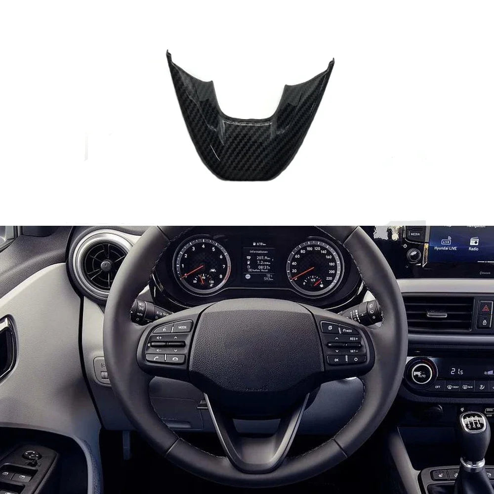 Carbon Fiber Style ABS Car Steering Wheel Cover Trim Interio