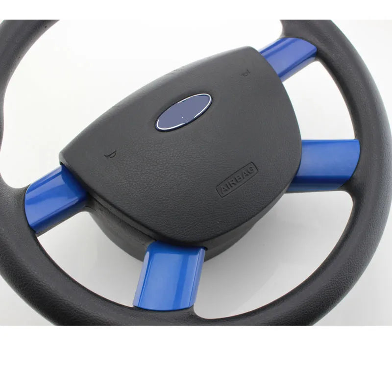 My Good Car Accessories Steering Wheel Buttons Panel Cover Trim Stickers Carbon Fiber for Ford Focus 2 MK2 2005 - 2011