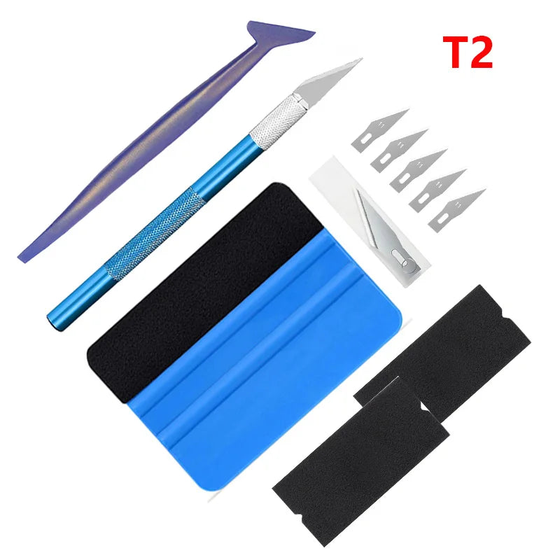 Car Vinyl Wrapping Tools Kit Window Film Tint Foils Tool Wrap Sticks Edge Trimming Squeegee Vinyl Spatula Kit Covering Tool
