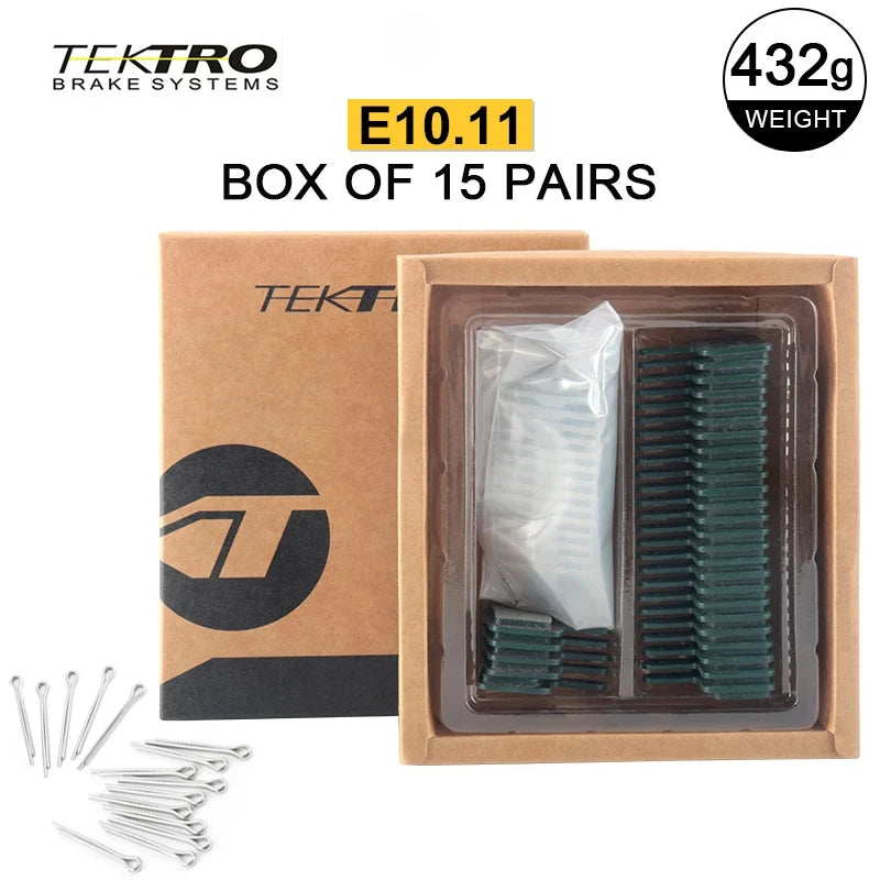 TEKTRO E10.11 MTB/Road Disc Brake Pads Resin-Metal 2mm Universal Compatible with Shimano M355/M395/495 & Tektro HD-M520/E350