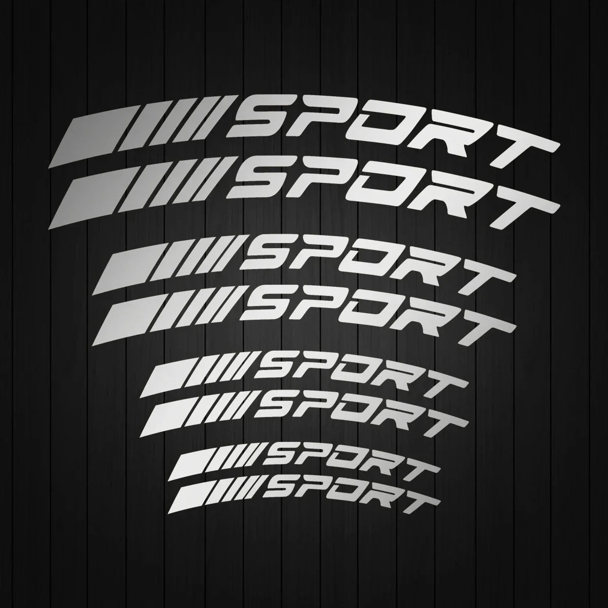 Sport Curve Brake Caliper Stickers Waterproof Reflective High Temperature Resistant Vinyl Decals Universal Car Wheel Hub Exterio