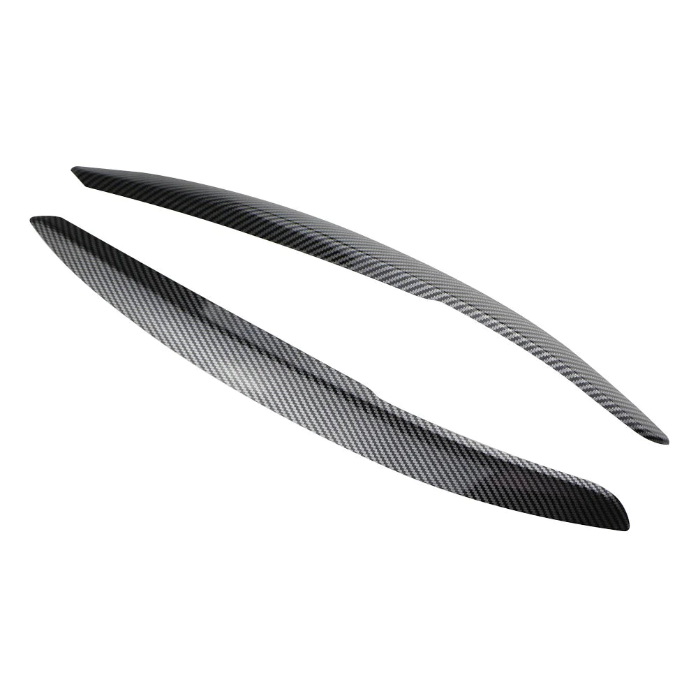 2Pcs/set Carbon Fiber Car Headlight Lamp Eyebrow Eyelid Trim