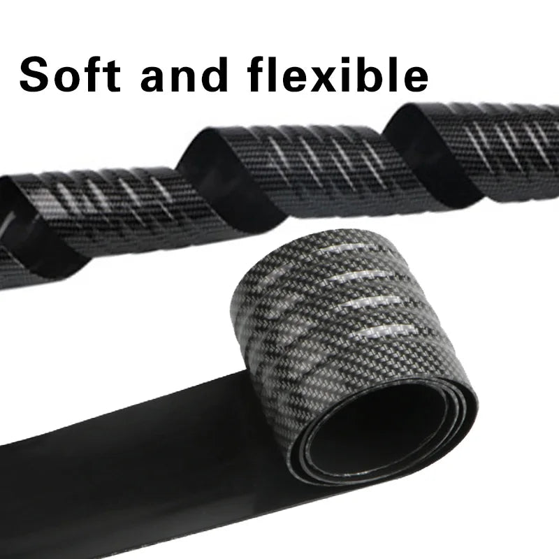 Carbon Fiber Universal Car Trunk Door Guard Strips Sill Plat