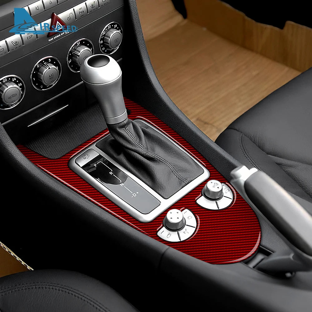 Real Soft Carbon Fiber Trim Sticker For Mercedes Benz SLK R1