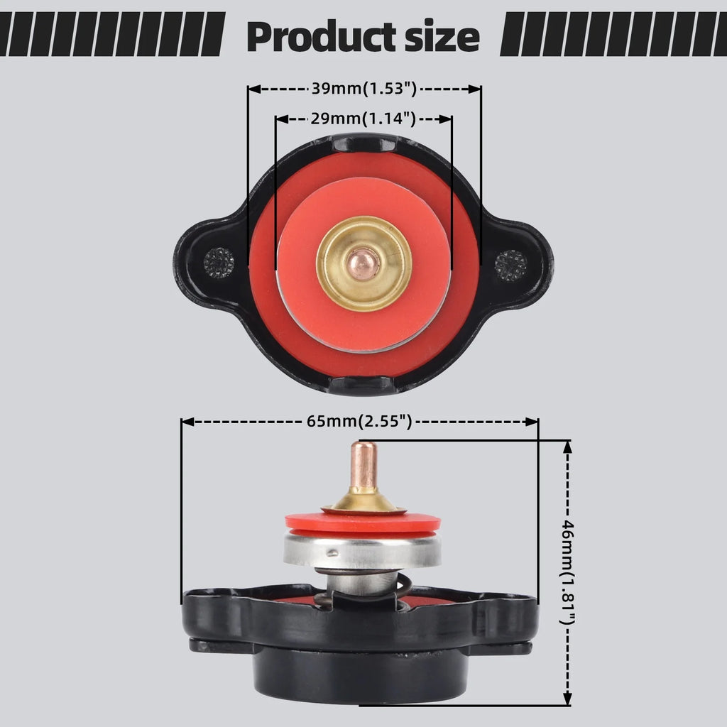 Universal Car Motorcycle Thermo Radiator Cap 0.9 1.1 1.3 1.8