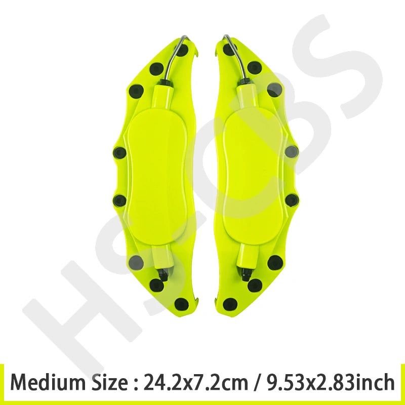 2/4Pcs L/M Metal Car Brake Caliper Cover Stickers Brake Disc Anti Dust Cover Protective Shell Wheel Auto Styling Accessories