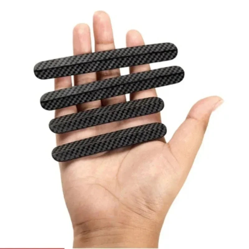 4pcs Universal Car Door Strips Anti Scratch Sticker Carbon F