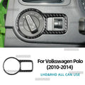 Real Soft Carbon Fiber Sticker For Volkswagen VW Polo MK5 6R 2010 2011 2012 2013 2014 LHD RHD Car Headlight Switch Interior Trim