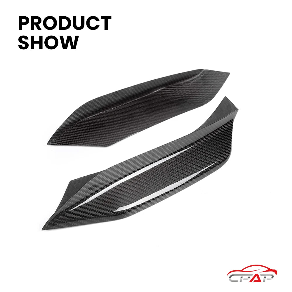 Real Dry Carbon Fiber Car Front Upper Splitter Trim For BMW 