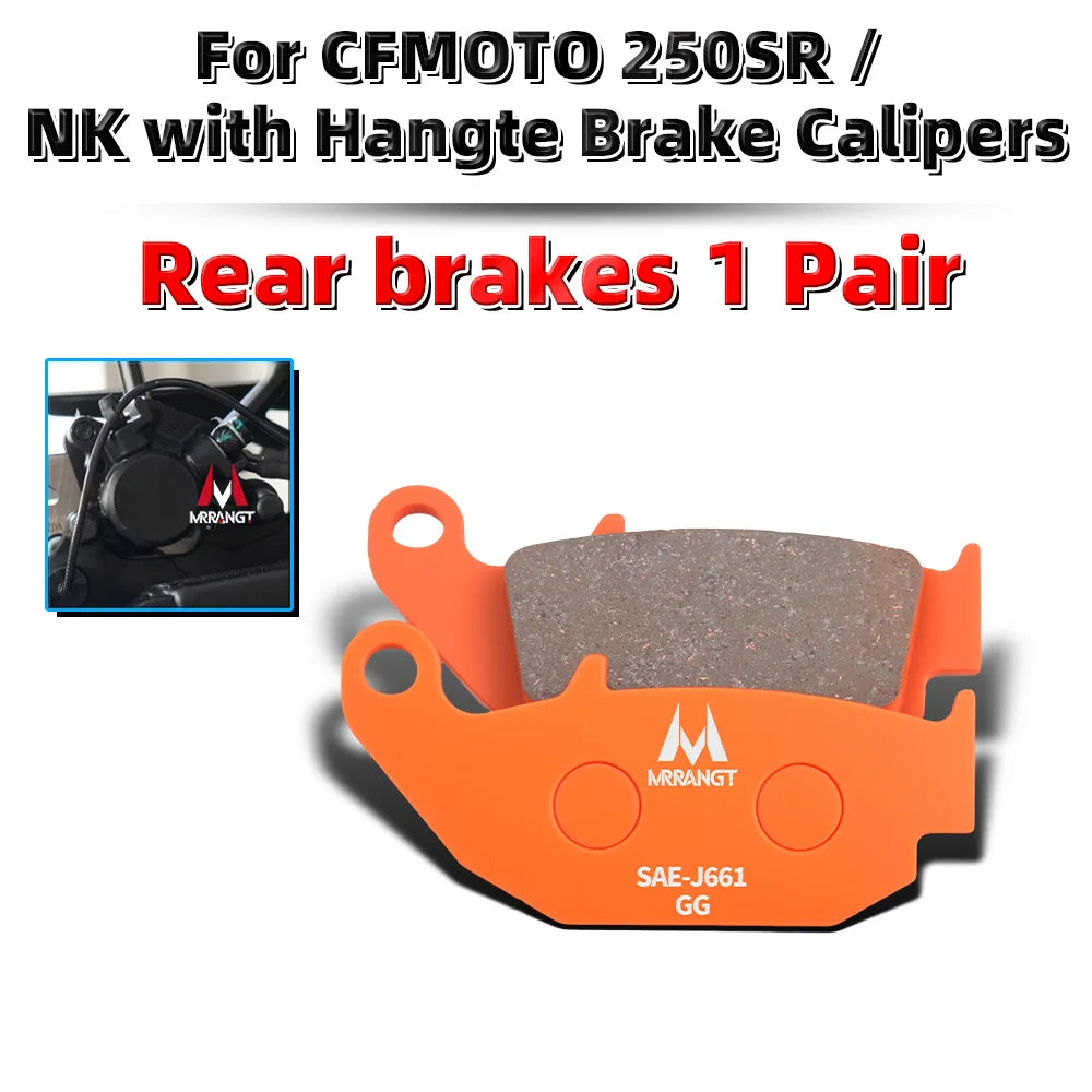 MRRANGT Ceramic Brake Pads Performance Brake Kit fit for CFMOTO 450SR 450NK 450MT 450SR-S 450CL-C 250SR 250NK CLX250 250CL-C