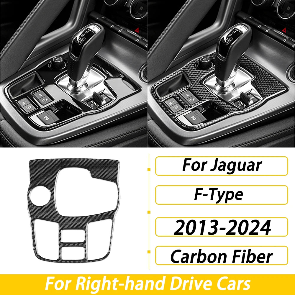 For Jaguar F-TYPE 2013-2024 Carbon Fiber Center Console Gear Shift Dashboard Air Vent Panel Trim Set Car Accessories Sticker