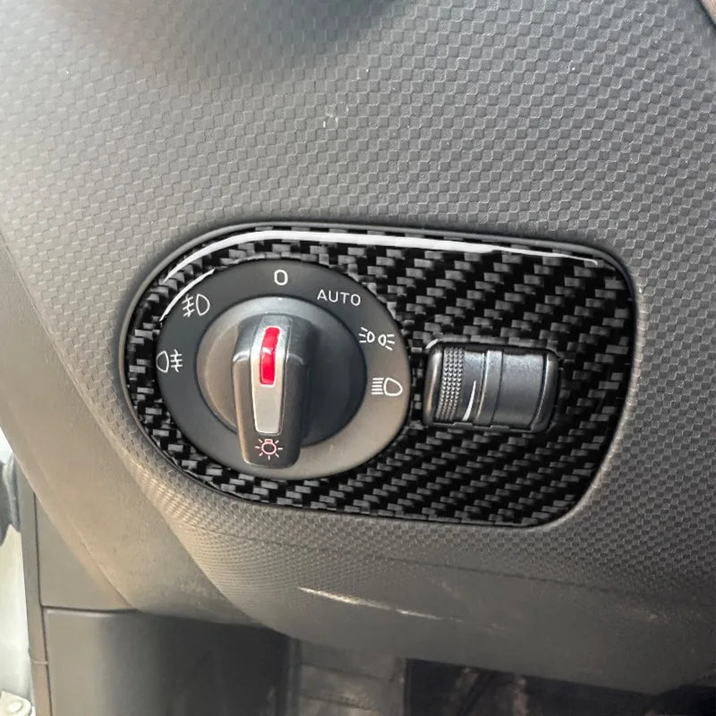 Real Soft Carbon Fiber Sticker For Seat Leon 2005 2006 2007 