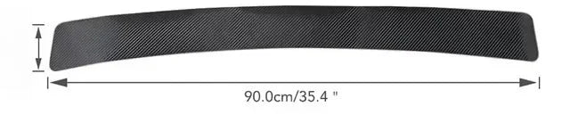 Universal Trunk Rear Guard Plate Sticker Car Rear Bumper Trim Anti-Kicked Scratch Protection Sticker Strip 3D Carbon Fiber Film