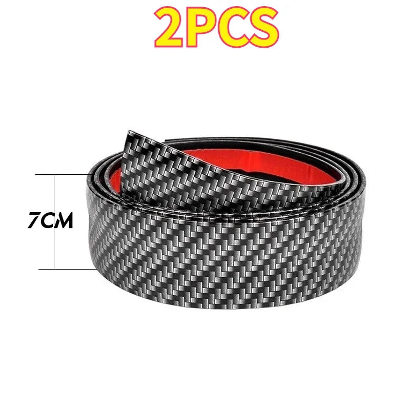 Universal Car Stickers Doorsill Bumper Threshold Step Carbon Fiber Protector Guard Strip Sticker Anti Scratch Strips Film
