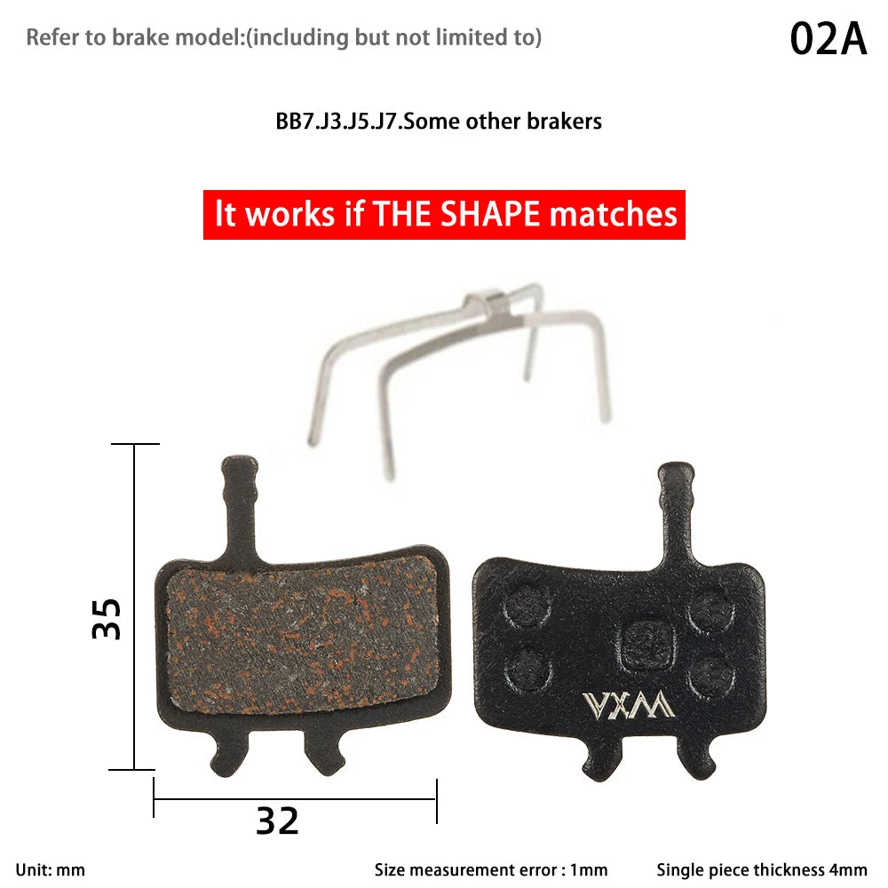 MOTSUV 2 Pairs Bicycle Disc Brake Pads for AVID BB7 Juicy 3 