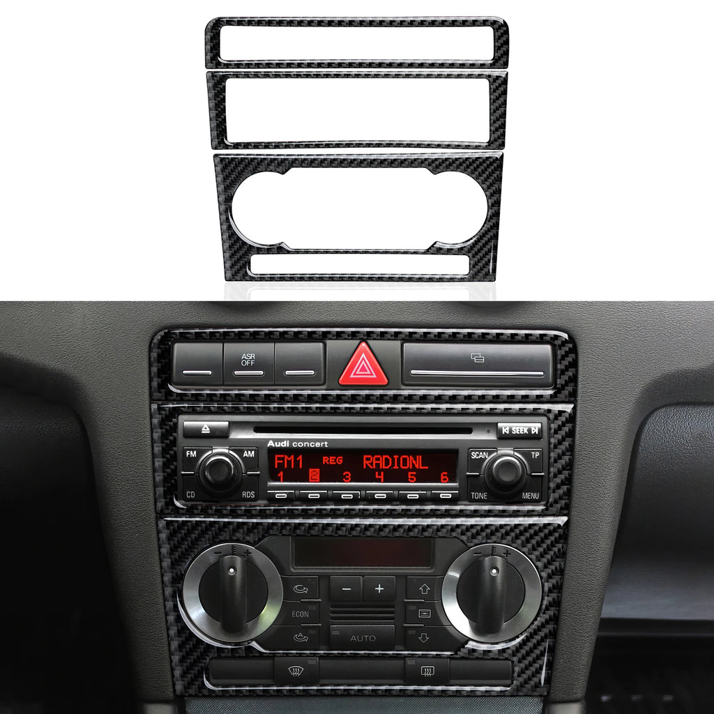 Car Center Console Gear Shift Panel Window Lift Carbon Fiber Interior Sticker For Audi A3 S3 RS3 (2003-2012) Trim Accessories