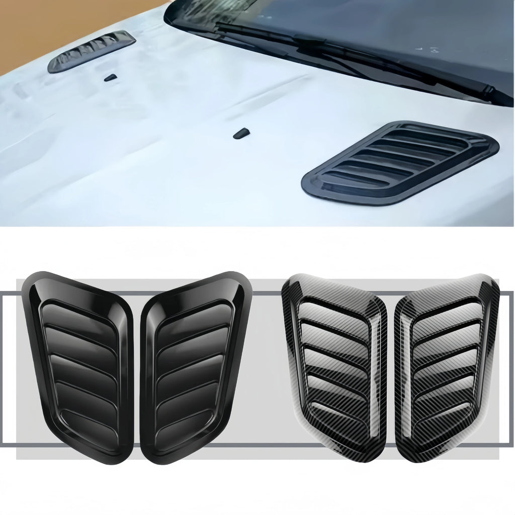 Universal Car Hood Scoop Carbon Fiber Air Intake Vent Cover 