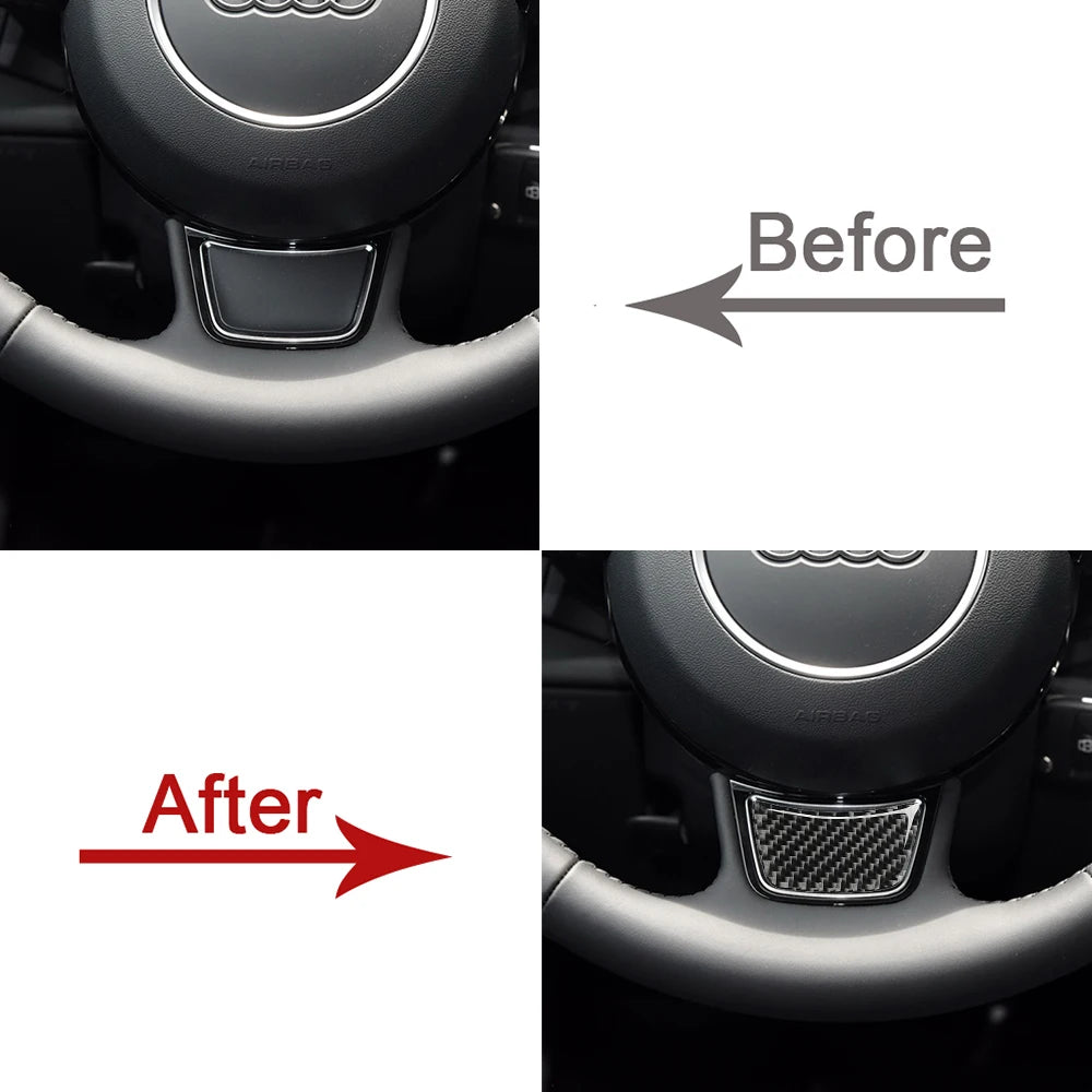 Car Steering Wheel Sticker Trim Carbon Fiber Decoration Allr