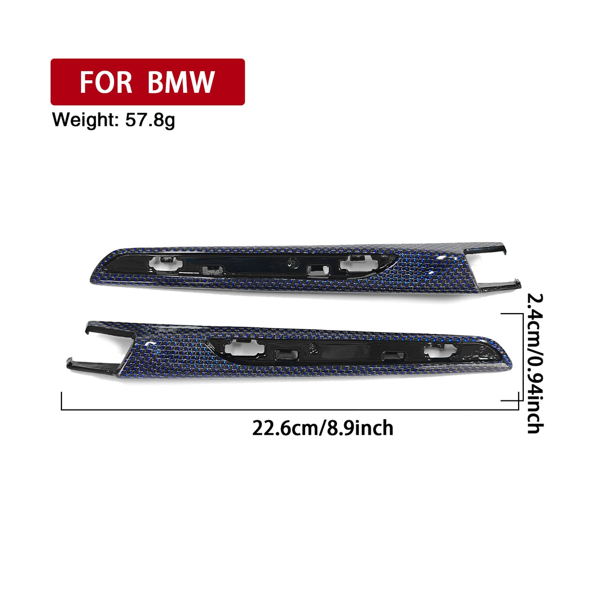 Real Carbon Fiber Interior Door Side Fender Vent Cover Trim 