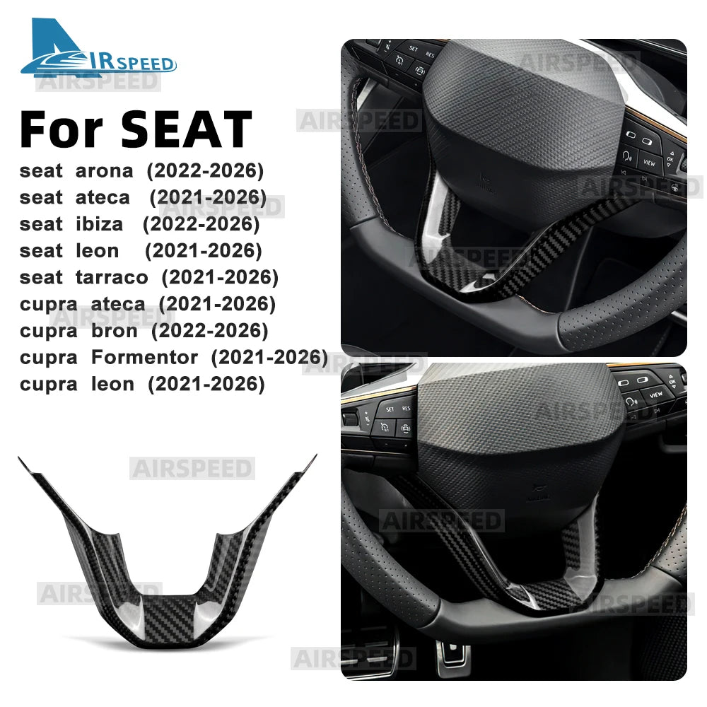 Car Steering Wheel Trim For Seat Ateca/ibiza/Leon/Tarraco Fo