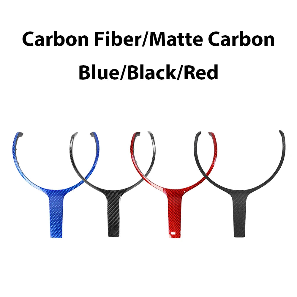 For BMW F Series Steering Wheel Carbon Fiber Trim Cover For 