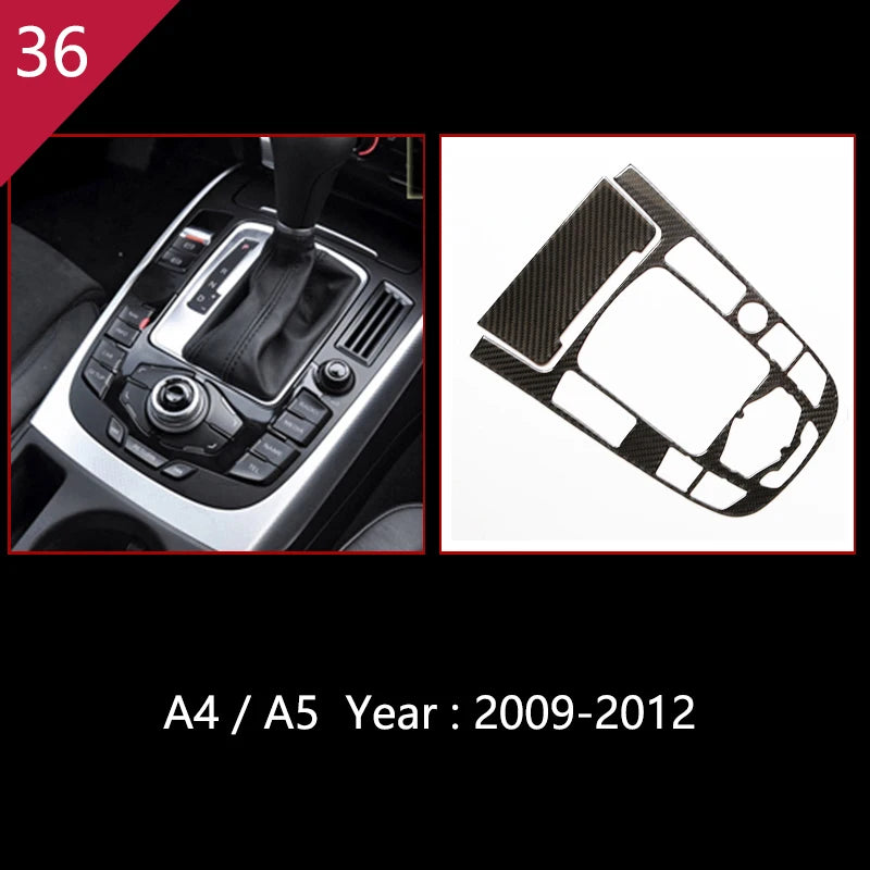 For Audi A4 S4 RS4 B8 8K A5 S5 RS5 8T 8F Car Carbon Fiber Window Door Panel Strips Cover Protective Trim Sticker Accessories