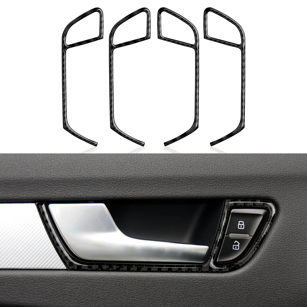 Car Center Console Gear Shift Panel Set For Audi A4 S4 RS4 A5 S5 RS5 (2007-2016) Carbon Fiber Interior Sticker Trim Accessories