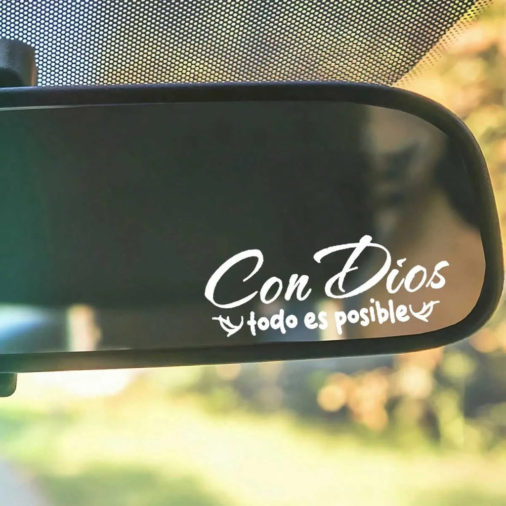 With God Everything Is Possible Stickers for Mirrors Ideal G
