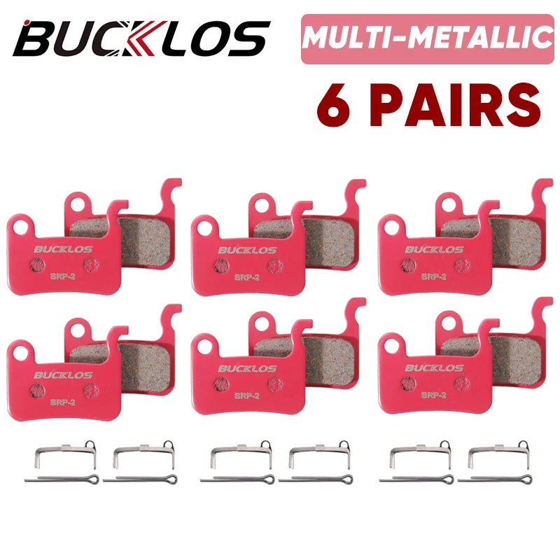 BUCKLOS Bicycle Hydraulic Disc Brake Pads for M535 Metallic Brake Pads Metal Road Mountain Bike Brake Pads fit A01S M06S M07S