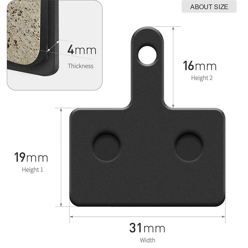 4 Pairs MTB Bicycle Resin Disc Brake Pads For Shimano B01S M
