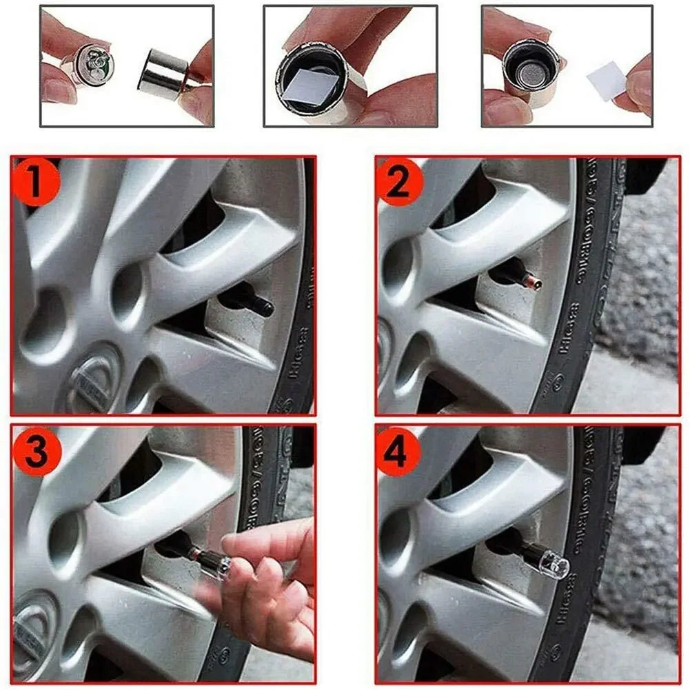 2/4Pcs Car Hub Ambient Light Bicycle LED Tire Lights Univers