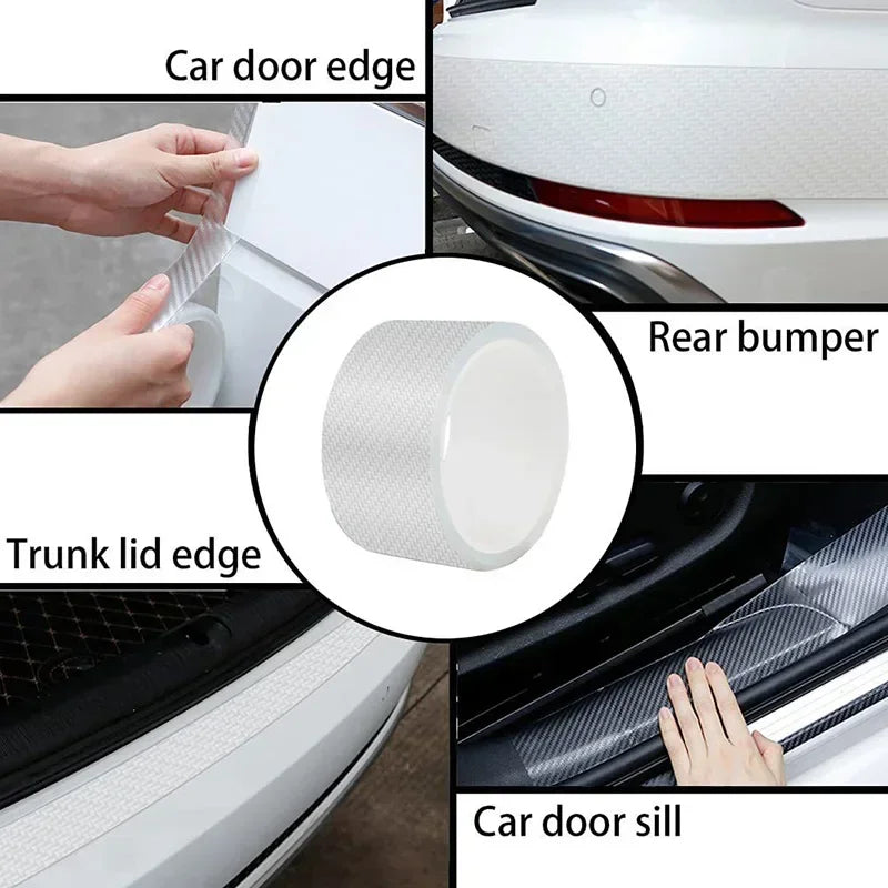 Transparent Carbon Fiber Car Threshold Portector Moulding St