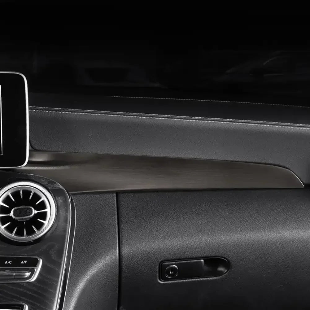 2Pcs Car Carbon Fiber Texture Central Console Dashboard Pane