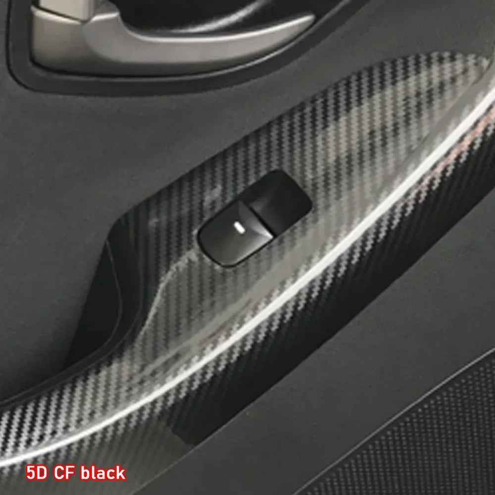 Car Styling Black Carbon Decal Car Window Lift Button Switch