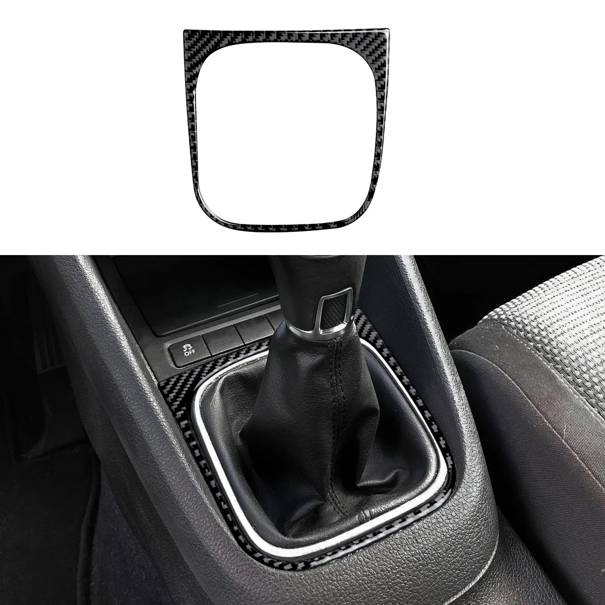Car Center Console Gear Shift Panel For Volkswagen Golf VI MK6 GTI R Plus (2010-2014) Carbon Fiber Interior Sticker Trim Set Kit