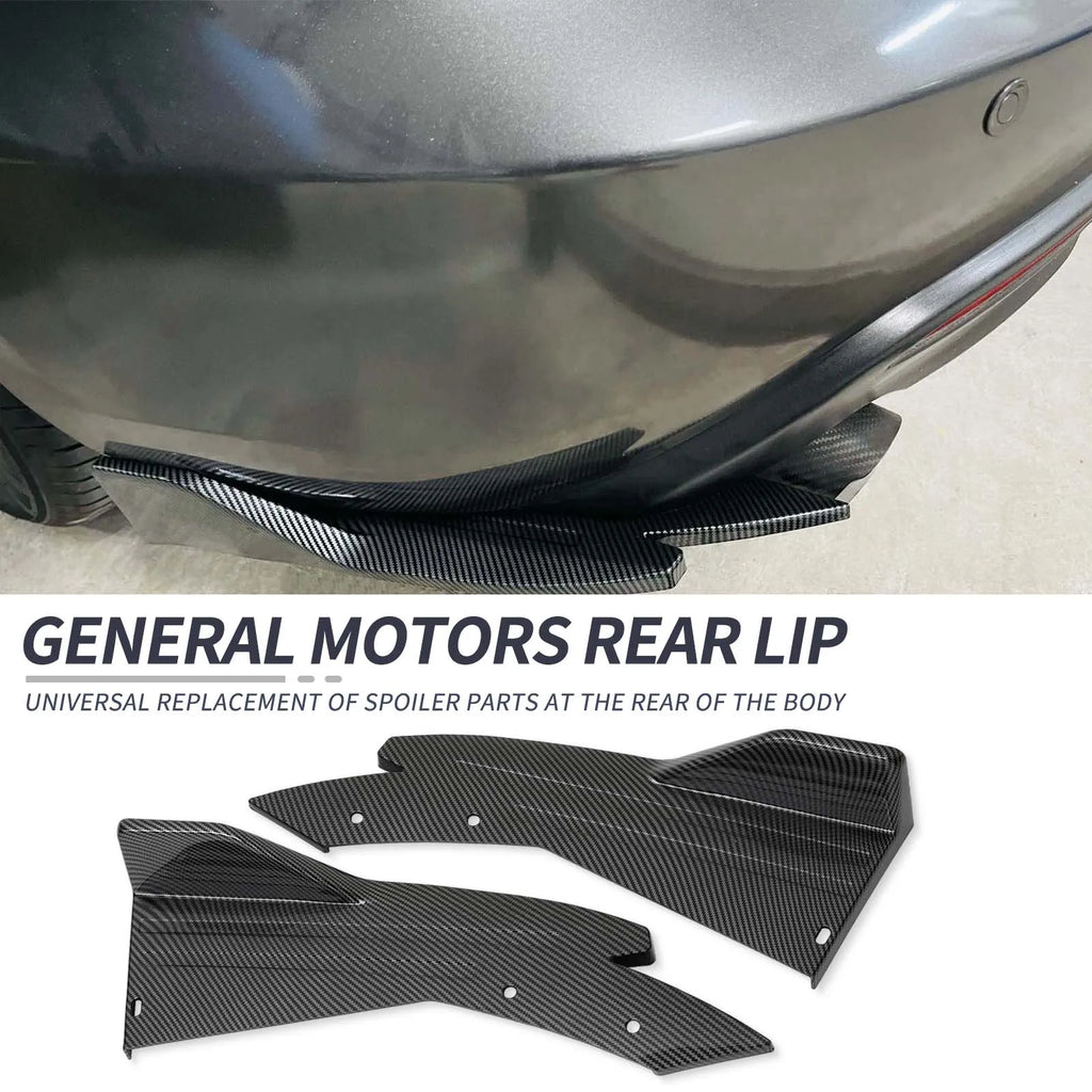 Universal Car Rear Bumper Spoiler Lip Carbon Fiber Wing Trim