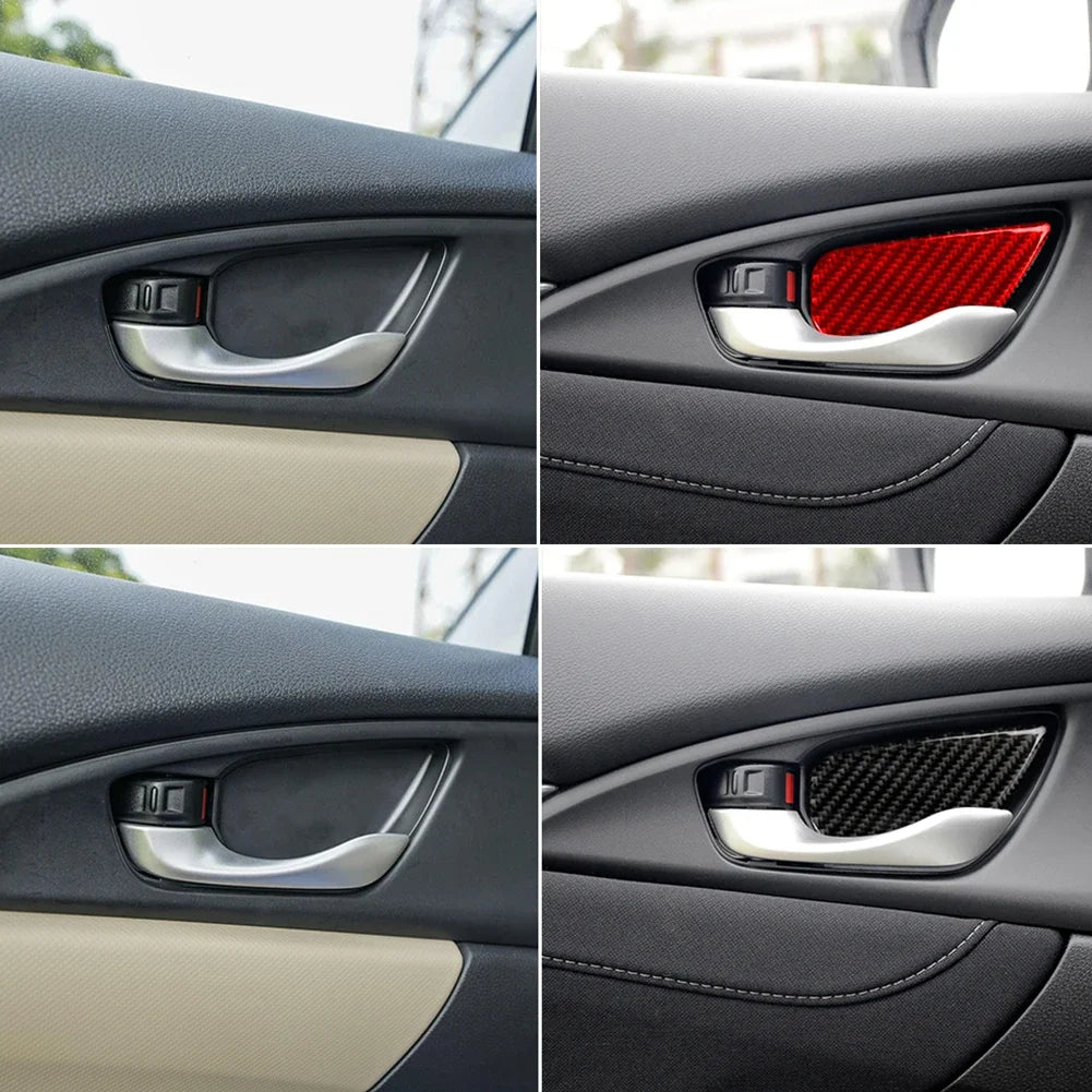For 2016-2019 Honda Civic 10th Gen 4Pcs Car Door Handle Bowl
