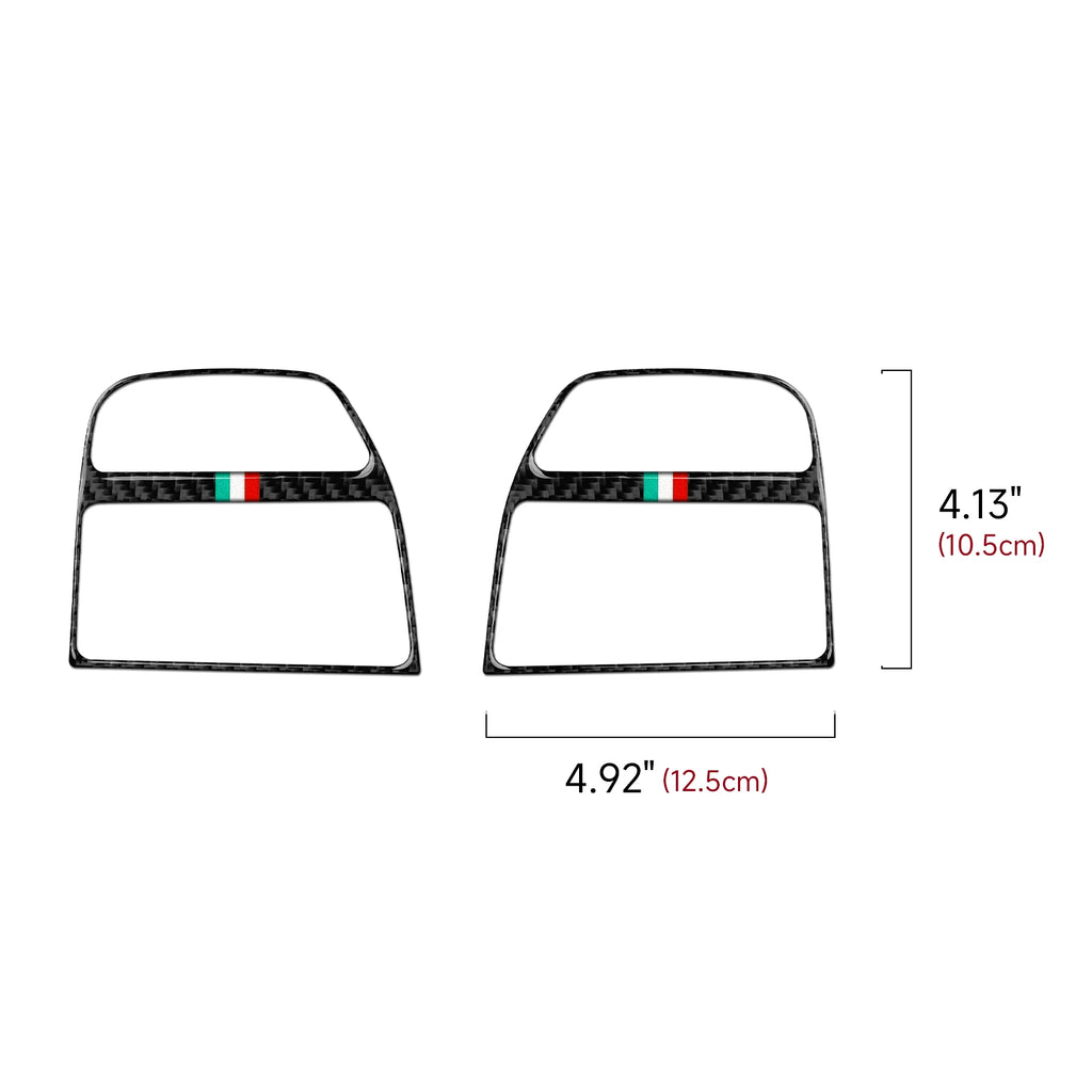 Car Side Air Outlet Panel.Carbon Fiber Trim Sticker.For Fiat