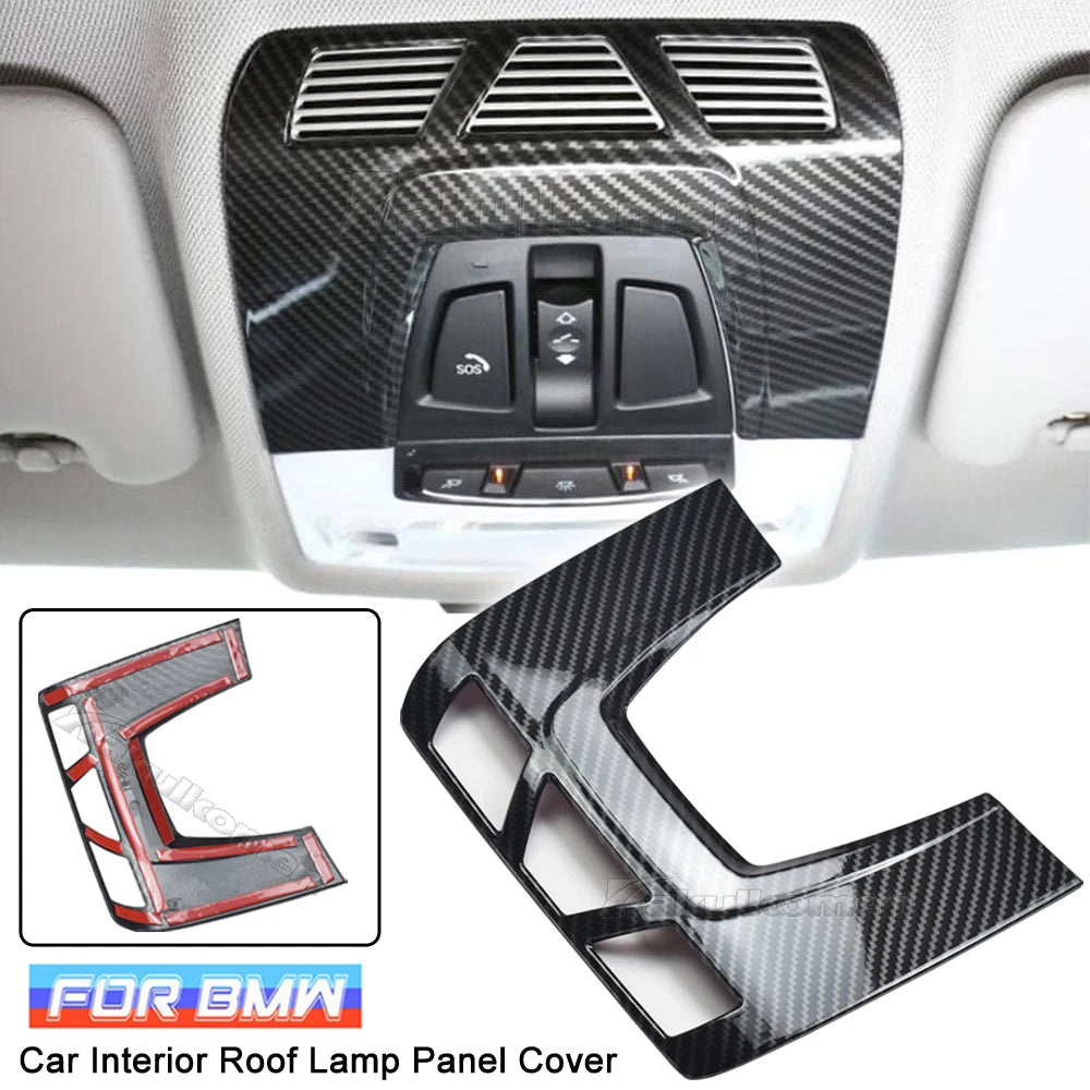 New Carbon Fibre Car Interior Front Reading Light Roof Lamp 