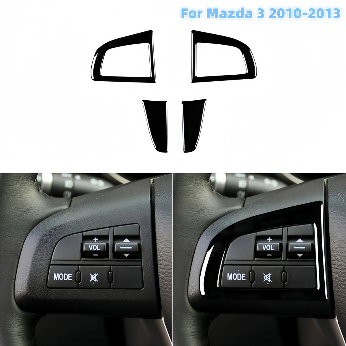 For Mazda 3 Axela 2010-2013 Auto Steering Wheel Button Frame