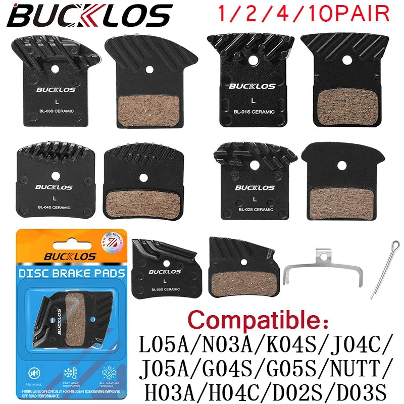 BUCKLOS Bicycle Disc Brake Pad Ceramic Bike Hydraulic Brakes