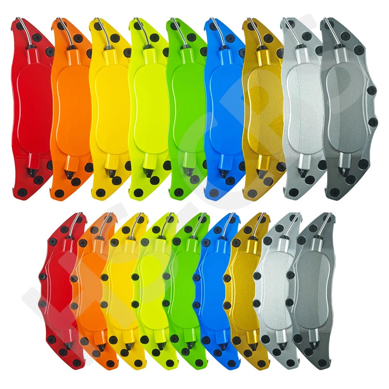 2/4Pcs L/M Metal Car Brake Caliper Cover Stickers Brake Disc