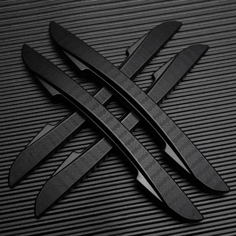 Car Door Black Anti-collision Protector Bar Silicone Sticker