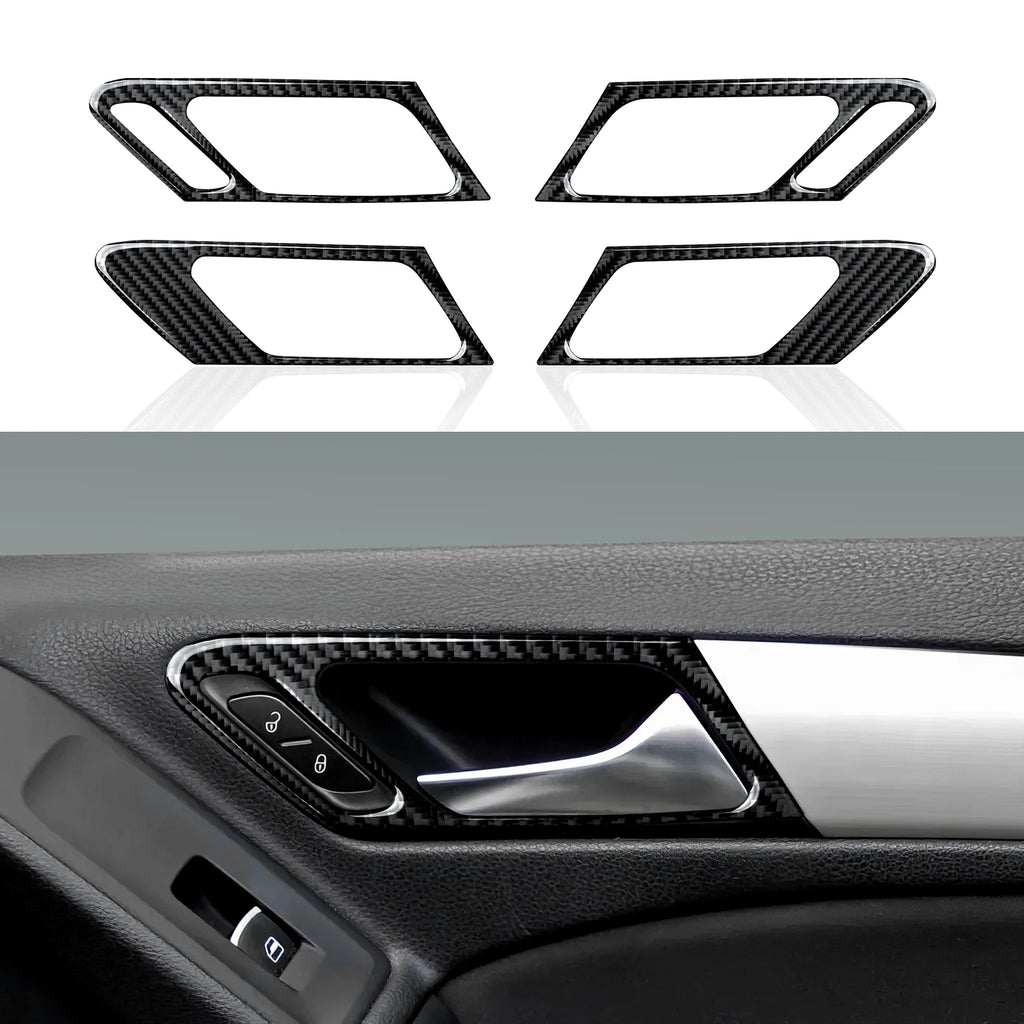 Car Center Console Gear Shift Panel For Volkswagen Golf VI MK6 GTI R Plus (2010-2014) Carbon Fiber Interior Sticker Trim Set Kit