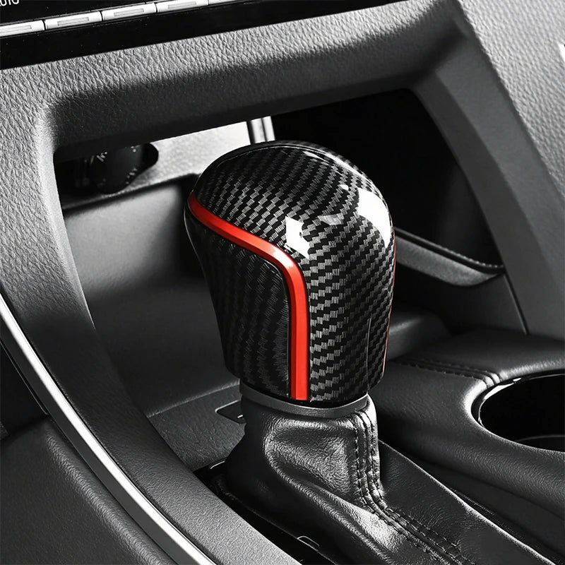 For Toyota Corolla 2019-2024 Camry 2018-2023 Carbon Fiber Car Gear Shift Knob Cover Lever Stick Head Car Accessories Trim