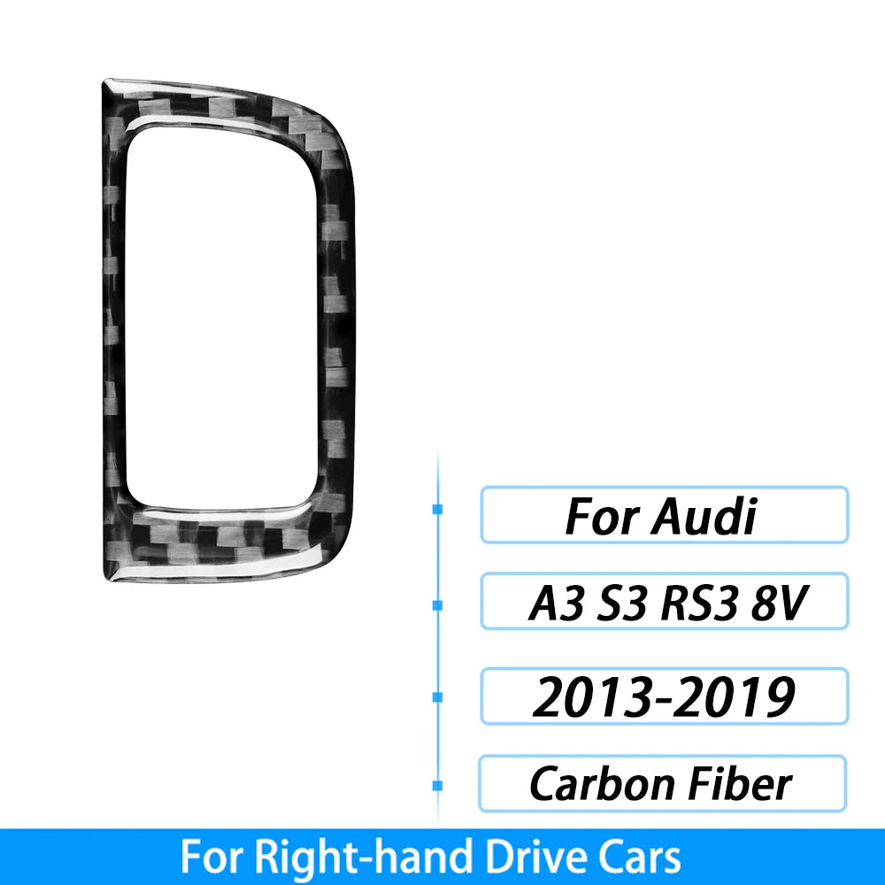For Audi A3 S3 RS3 8V 2013-2019 Accessories Carbon Fiber Center Console Dashboard Air Vent Panel Trim Set Car Interior Sticker
