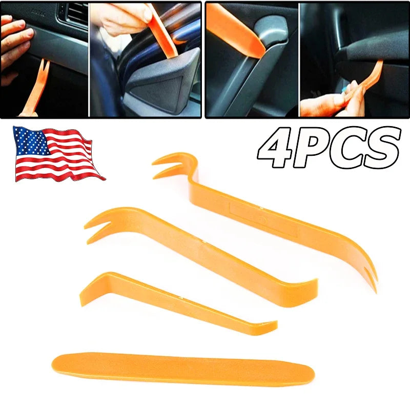 4X CAR TRIM REMOVAL TOOL KIT PANEL DOOR PRY DASH PLASTIC INT
